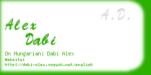 alex dabi business card